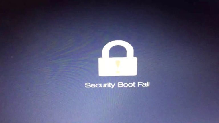 Security boot fail acer что делать